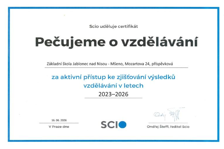 Certifikát